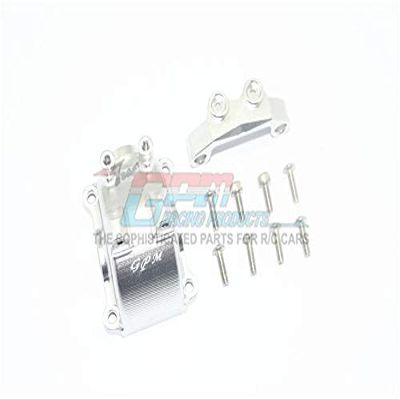 GPM For Tamiya TT-02 / TT-02T Upgrade Parts Aluminum Front Or Rear Gearbox Cover + Upper Arm Stabilizer - 1 Set Silver