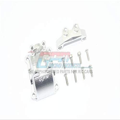 GPM For Tamiya TT-02 / TT-02T Upgrade Parts Aluminum Front Or Rear Gearbox Cover + Upper Arm Stabilizer - 1 Set Silver