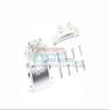 GPM For Tamiya TT-02 / TT-02T Upgrade Parts Aluminum Front Or Rear Gearbox Cover + Upper Arm Stabilizer - 1 Set Silver view 1