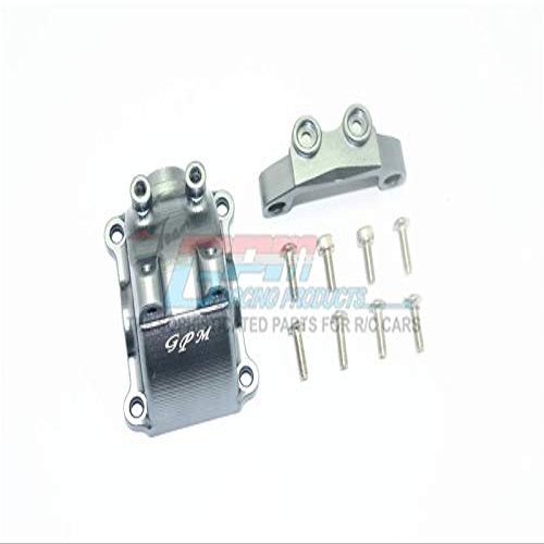 GPM For Tamiya TT-02 / TT-02T Upgrade Parts Aluminum Front Or Rear Gearbox Cover + Upper Arm Stabilizer - 1 Set Gray Silver