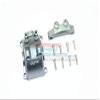 GPM For Tamiya TT-02 / TT-02T Upgrade Parts Aluminum Front Or Rear Gearbox Cover + Upper Arm Stabilizer - 1 Set Gray Silver view 1