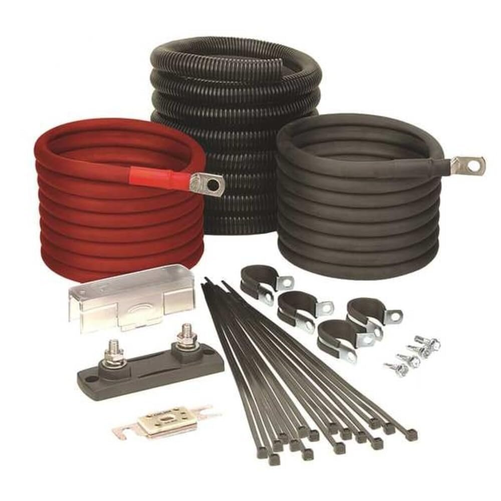 Tundra Heavy Duty Installation Kit for Truck Power Inverters M3000/ S3000 | Highest Safety Rating Cables with Short-Circuit & Overload Protection (12ft) (CM3012)