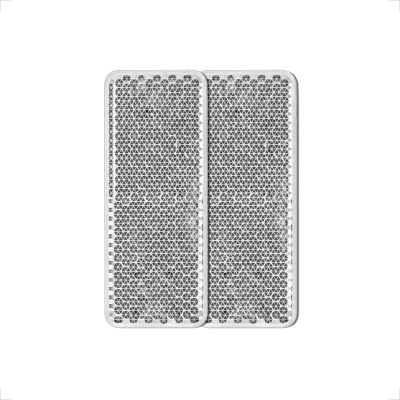 MFC PRO Rectangular Safety Reflector, White, 2.76 x 1.10 in