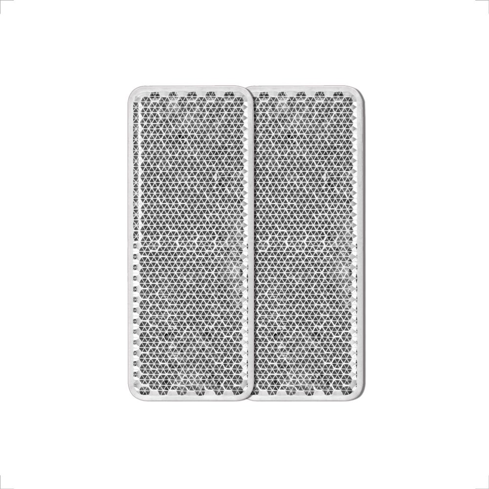 MFC PRO Rectangular Safety Reflector, White, 2.76 x 1.10 in