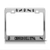 Cirneco DELL'ETNA Dog Paw Print License Plate Frame Tag & Holder Chrome view 1