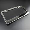 Cirneco DELL'ETNA Dog Paw Print License Plate Frame Tag & Holder Chrome view 2