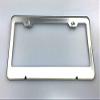 Cirneco DELL'ETNA Dog Paw Print License Plate Frame Tag & Holder Chrome view 3