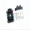 GPM For Tamiya TT-02 / TT-02T Upgrade Parts Aluminum Front Or Rear Gearbox Cover + Upper Arm Stabilizer - 1 Set Black view 1