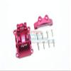 GPM For Tamiya TT-02 / TT-02T Upgrade Parts Aluminum Front Or Rear Gearbox Cover + Upper Arm Stabilizer - 1 Set Red view 1