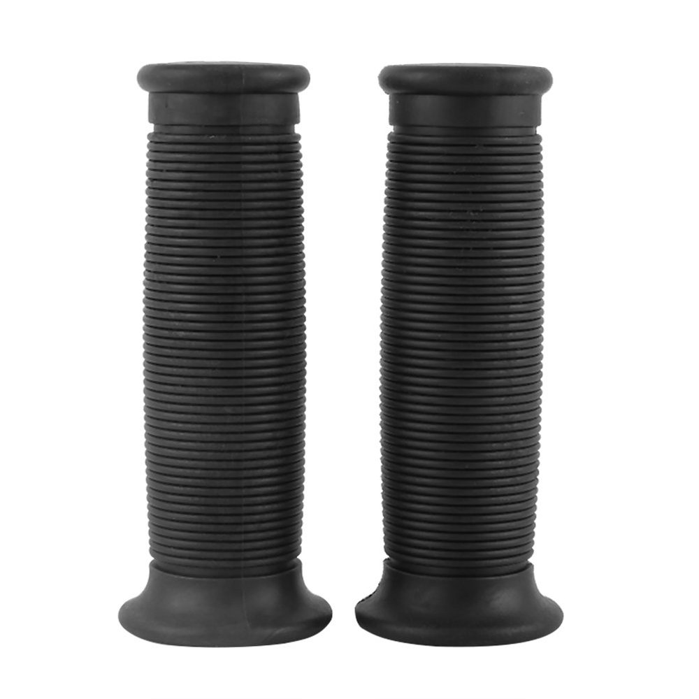 Bike Handlebar Grips, Bike Bar Ends Plugs Threaded Anti-Slip Hand Grips for Motorcycle Handlebar (Black)