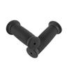 Bike Handlebar Grips, Bike Bar Ends Plugs Threaded Anti-Slip Hand Grips for Motorcycle Handlebar (Black) view 3