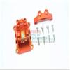 GPM For Tamiya TT-02 / TT-02T Upgrade Parts Aluminum Front Or Rear Gearbox Cover + Upper Arm Stabilizer - 1 Set Orange view 1