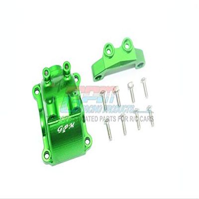 GPM For Tamiya TT-02 / TT-02T Upgrade Parts Aluminum Front Or Rear Gearbox Cover + Upper Arm Stabilizer - 1 Set Green