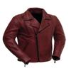 First Mfg Co - Night Rider - Men's Motorcycle Biker Riding Oxblood Leather Jacket - 3X Large - Action Back Armor Pockets Gussets Grommets Vented view 1