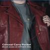 First Mfg Co - Night Rider - Men's Motorcycle Biker Riding Oxblood Leather Jacket - 3X Large - Action Back Armor Pockets Gussets Grommets Vented view 4