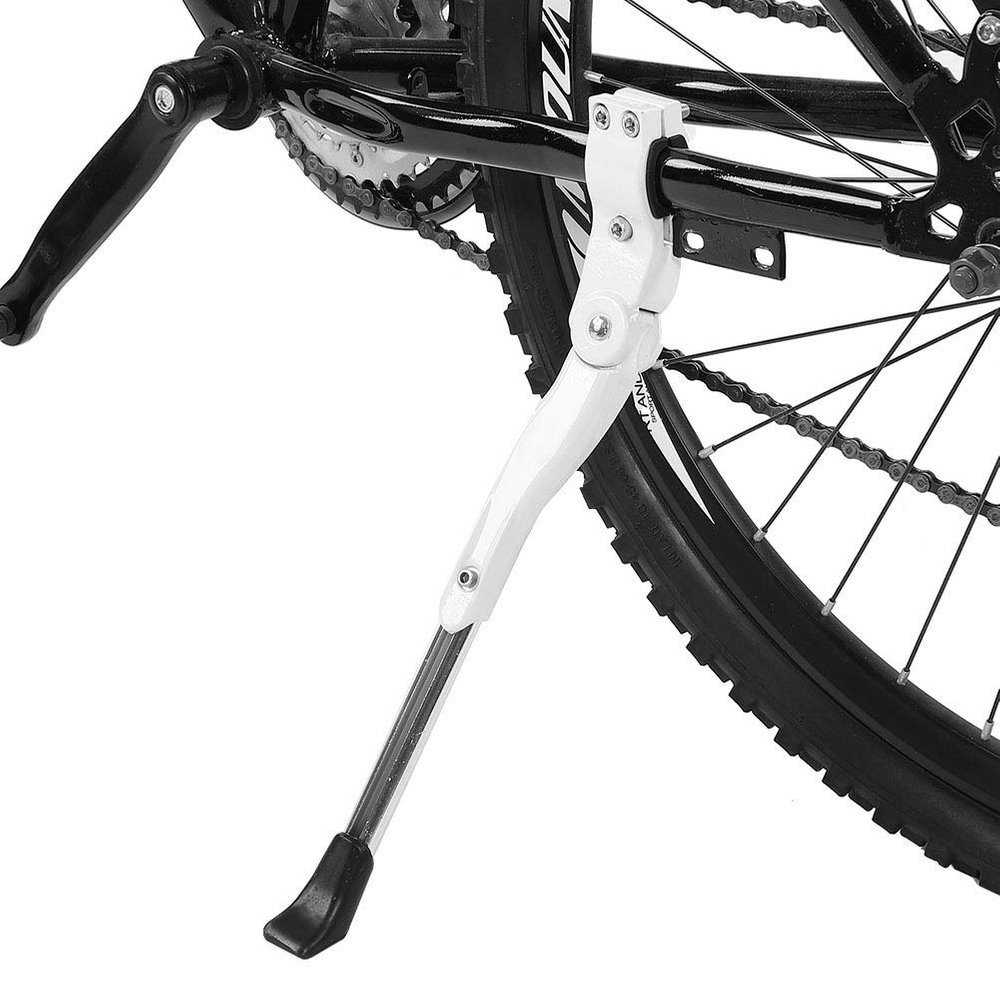 Mountain Bike Kickstand, Universal Adjustable Bicycle Stand for Most 26-29 inch Wheels (White)
