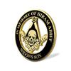 Masonic Car Emblem Widow Son Hiram Abiff Mason Square & Compass Metal Auto Decal view 3