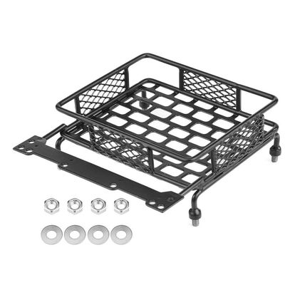RC Roof Rack, Durable Steel Luggage Tray for 1/10 Scale Model Vehicle Accessory, Off-Road Adventure and Crawling Enthusiasts