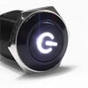 1PC Black Case 16mm White Power Symbol LED 12V Push Button Metal ON/Off Switch view 1