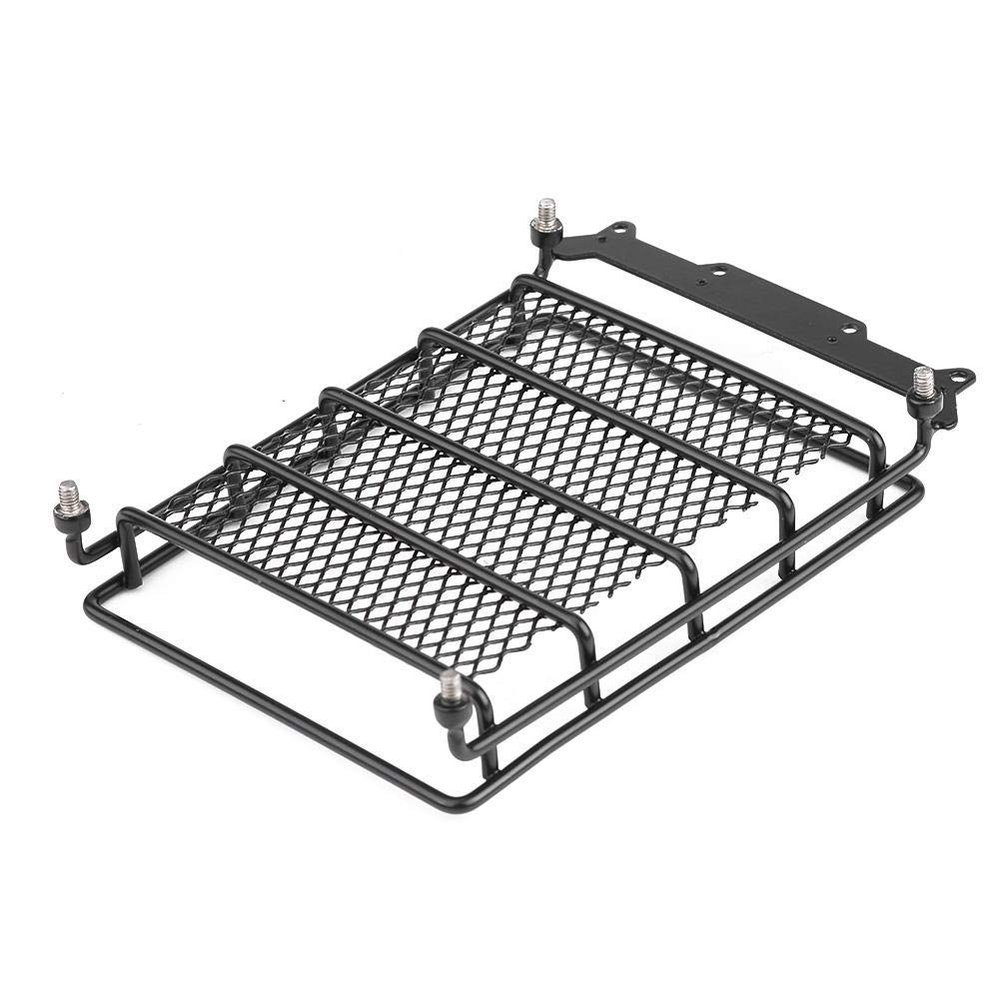 RC Roof Rack Luggage, Steel Construction, Luggage Tray Roof Rack, Heavy-Duty Cargo Carrier for 1/10 Scale RC Crawler Off-Road Adventures