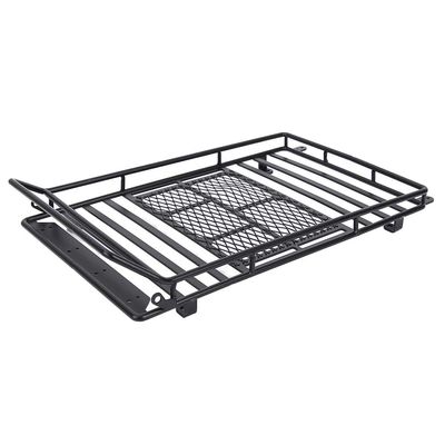 RC Car Roof Luggage Carrier, RC Car Roof Rack Metal Luggage Bracket with LED Light Accessory for SCX10 1/10 RC Crawler Car