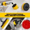Holikme 22Pack Drill Brush Attachments Set, Scrub Pads & Sponge, Buffing Pads, Power Scrubber Brush, Car Polishing Pad Kit,Wax Applicator Pad,Car Cleaning KitCleaning SuppliesMasonry Brushes,Black view 2