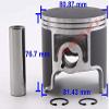 Piston Kit Jet Ski Boat Compatible with Yamaha WRA/SJ700 Waverunner FX-1 61X-11636-00 Oversize 0.50 with Ring view 3