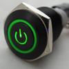 1PC Black Case 16mm Green Power Symbol LED 12V Push Button Metal ON/Off Switch view 3