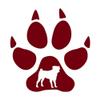 Dark Spark Decals Pug Paw Print 6 inch Maroon Indoor Outdoor Vinyl Decal view 1