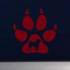 Dark Spark Decals Pug Paw Print 6 inch Maroon Indoor Outdoor Vinyl Decal view 2