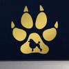 Dark Spark Decals Poodle Pawprint Breed Love 6 inch Gold Indoor Outdoor Vinyl Decal view 2