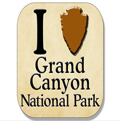 MAGNET 4x4inch I Heart Arrowhead GRAND CANYON National Park Sticker -love travel hike Magnetic vinyl bumper sticker sticks to any metal fridge, car, signs