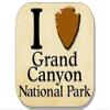 MAGNET 4x4inch I Heart Arrowhead GRAND CANYON National Park Sticker -love travel hike Magnetic vinyl bumper sticker sticks to any metal fridge, car, signs view 1