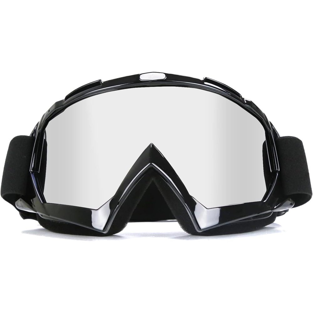 Motorcycle Goggles Dirt Bike ATV Motocross Anti-UV Adjustable Riding Offroad Protective Combat Tactical Military Glasses Men Women Youth Adult Black