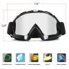 Motorcycle Goggles Dirt Bike ATV Motocross Anti-UV Adjustable Riding Offroad Protective Combat Tactical Military Glasses Men Women Youth Adult Black view 3