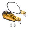 1 Pair 8mm 10mm Motorcycle Mirrors Universal Wing Mirrors Scooter Rear View Mirrors Side View Mirrors Aluminum Flame Pattern(Yellow) view 2