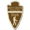 MAGNET 3x4 inch Arrowhead Shaped Bryce Canyon National Park (rv Hike Camp) Magnetic vinyl bumper sticker sticks to any metal fridge, car, signs view 1