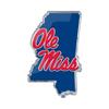 University of Mississippi (Ole Miss) Team State Aluminum Emblem view 1