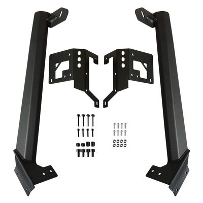 AUXTINGS 52 Inch Straight LED Work Light bar Steel Metal Upper Windshield JP JL Mounting Bracket W/Lower Corner Brackets for Jeep Wrangler JL 2018 2019-2022