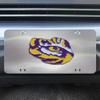 FANMATS 26922 LSU Tigers Stainless Steel Front License Plate with Large 3D Molded Team Metal Emblem view 1
