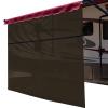 ShadePro - Vista Shade - RV Awning Shade Screen - Zipper Sun Screen Installs in Seconds - Solar Mesh Blocks 87% of Sunlight - The Original Camper Sunscreen Shade for Awnings - 15' x 11' - Brown view 1