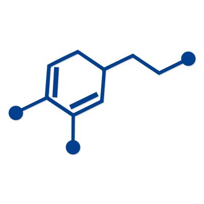 Applicable Pun Dopamine - Reward Chemical of The Brain - Vinyl Decal - Blue 5 Inches Wide