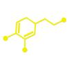 Applicable Pun Dopamine - Reward Chemical of the Brain - Vinyl Decal - Yellow 5 Inches Wide view 1