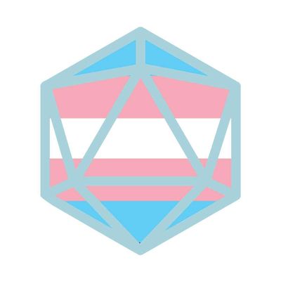 Dark Spark Decals Trans Transgender Flag LGBT Pride D20-4 Inch Full Color Vinyl Decal for Indoor or Outdoor use, Cars, Laptops, Dcor, Windows, and More