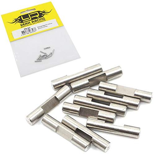 Yeah Racing PIN-341 Stainless Steel 2x10mm Pins 10 Pc for YR Universal Shaft