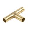 X AUTOHAUX 10mm Hose Barb Brass 3 Way Tee Connector Adaptor for Fuel Air Water Gas Oil Pipe view 1