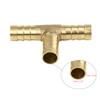 X AUTOHAUX 10mm Hose Barb Brass 3 Way Tee Connector Adaptor for Fuel Air Water Gas Oil Pipe view 4