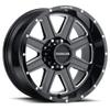 Raceline Wheels 940M HOSTAGE Wheel Black W/Machined Finish 17X9"5X127 Bolt Pattern 0mm Offset/(5"B/S) 8 Spoke Aluminum Passenger Car Wheels, Full Size Replacement Black Car Rims view 1
