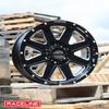 Raceline Wheels 940M HOSTAGE Wheel Black W/Machined Finish 17X9"5X127 Bolt Pattern 0mm Offset/(5"B/S) 8 Spoke Aluminum Passenger Car Wheels, Full Size Replacement Black Car Rims view 3
