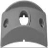 2 Pcs Peterson B176-13 Side Marker Surface Mount (Gray Polymer) Works with Curved Surfaces view 1